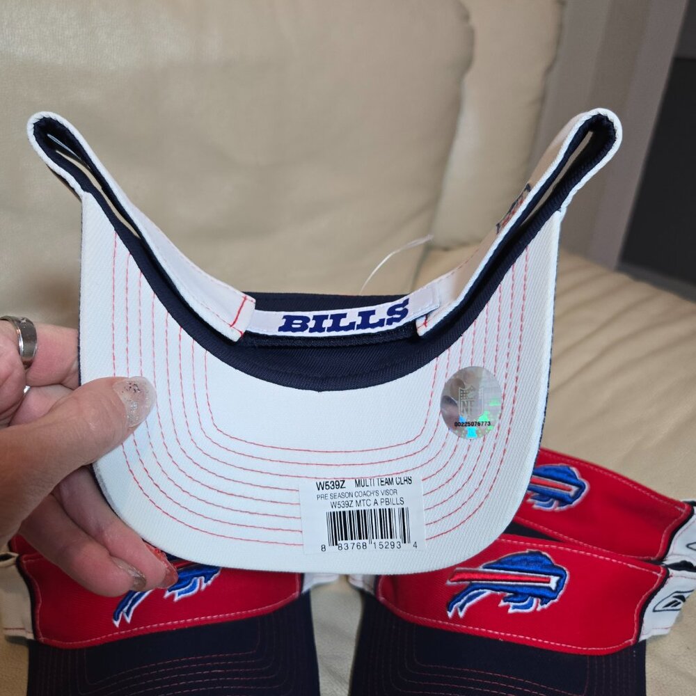 NWT Buffalo Bills Onfield Reebok Adjustable Strapback Visor Hat/Cap - Picture 5 of 7